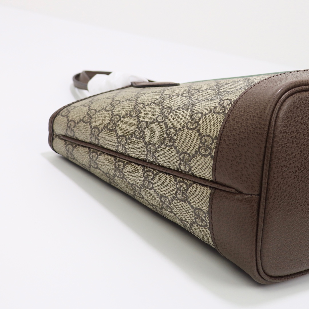 Gvc*1 ophidia small tote bag brown leather 726762 - 25 x 22 x 12cm