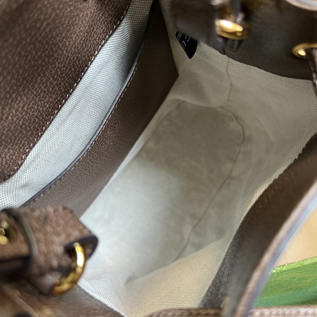 Gvc*1 ophidia small gg bucket bag brown leather  550621 - 20.5 x 26 x 11cm