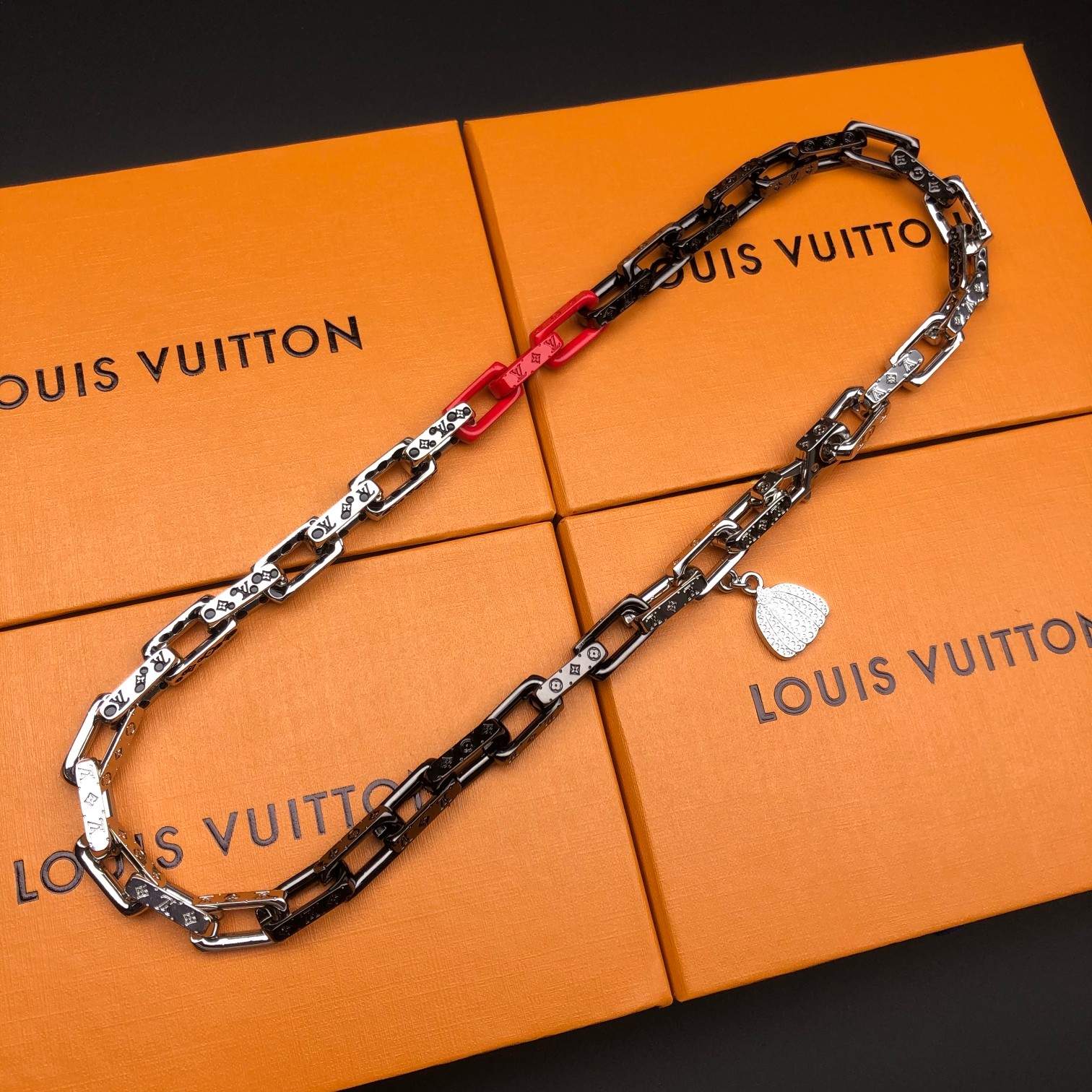 LV  LV x YK Monogram Chain necklace 01